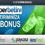 süperbetin %15 para yatırma bonusları