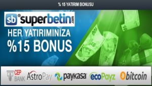 süperbetin %15 para yatırma bonusları