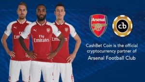 Arsenal CashBet Coin sponsorluk anlaşması