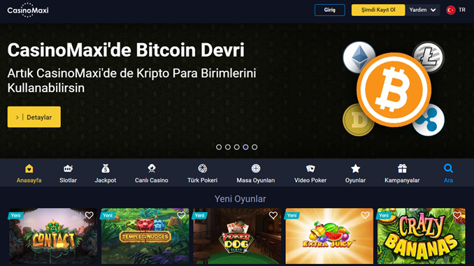 casinomaxi bitcoin casino sitesi