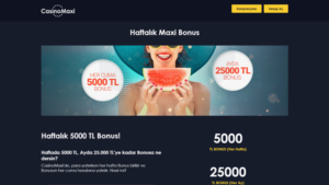 BTC Geçerli Casinomaxi’den Her Hafta 5.000 TL Bonus