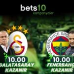 Galatasaray - Fenerbahçe Maçında Bet10’dan Galibiyetlere 10.00 Oran